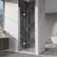 Portes de douche, porte de douche battante sans cadre l 32 po x H 72 po, verre trempé transparent de 1/4 po (6 mm), quincaillerie de finition, installation réversible-123404420