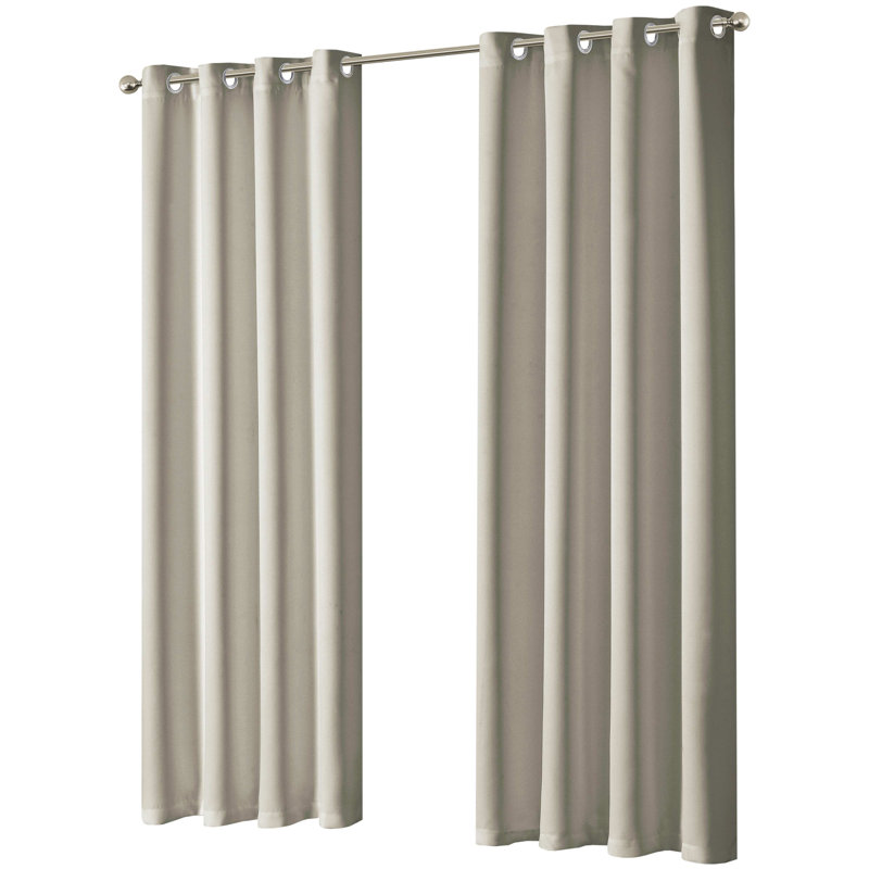Blackout Curtain Panel Pair, Brown, 183cm Width x 117cm Drop