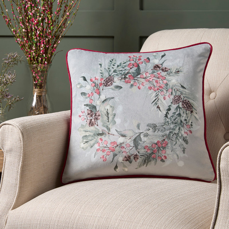 Cataleya Striped Green Square Cushion Cover