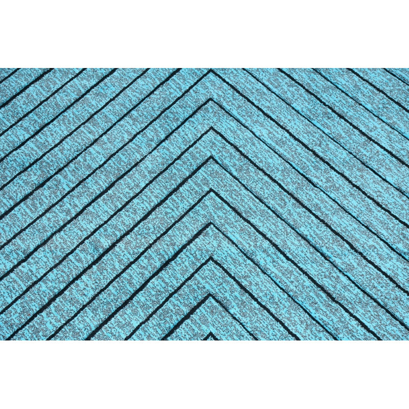 Tapis oriental transitionnel bleu turquoise 5X8, Rectangle 9 pi 10 po x 13 pi 1 po