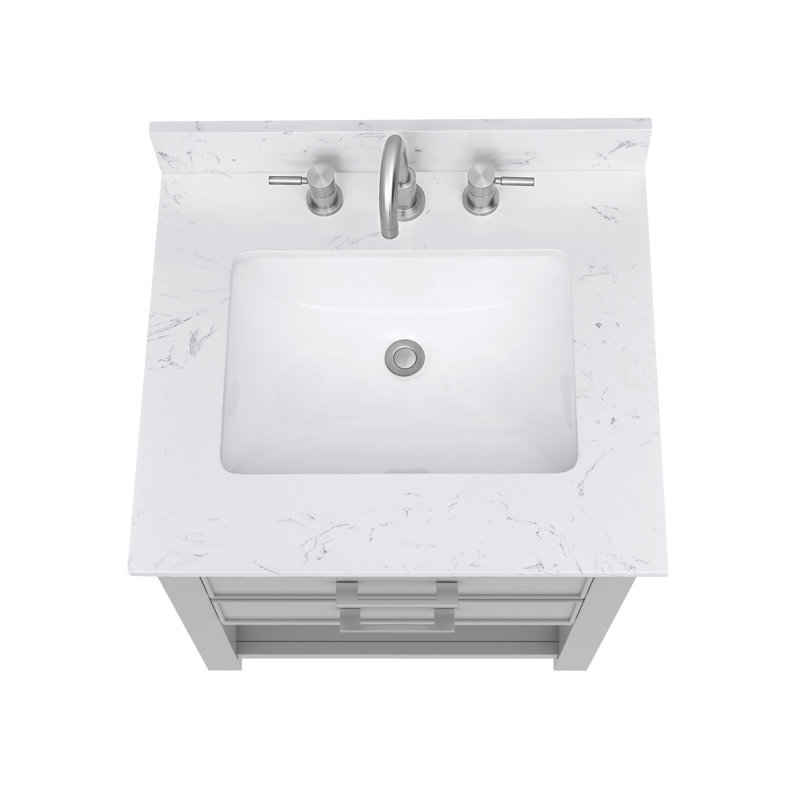 Brooks 25'' W Single Vanity, Chilled Gray, Nickel