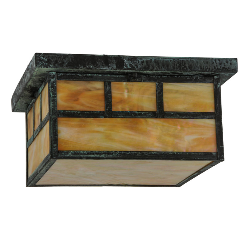 Dragica 4 - Light Flush Mount, Verdigris, Amber