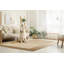 Ivory Hand-Knotted Wool Viscose Framed Horizon Stripe Geometric Modern Contemporary Carpet Rug-1203794612