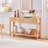Console Table Natural Tone Entryway Table with Bottom Shelf