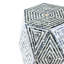 Bureau d'écriture hexagonal noir et blanc, 16 x 14 x 18 po, console de patio traditionnelle, noir / blanc, bord de mer