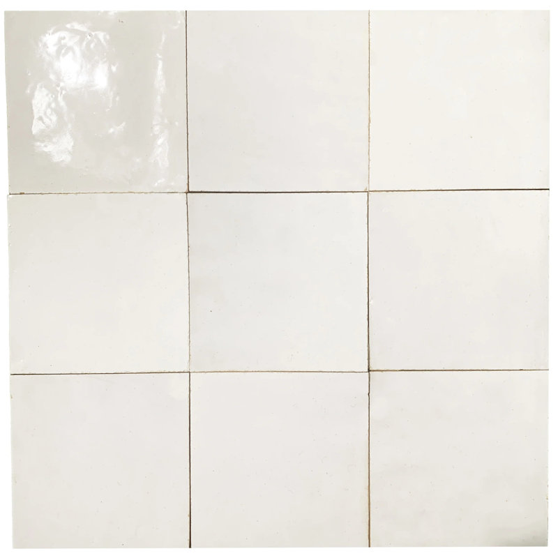 4'' x 4'' Mosaic Wall & Floor Tile, White