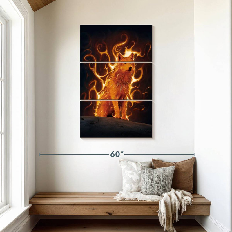 Brampt Phoenix Wolf, 45" H x 28" W