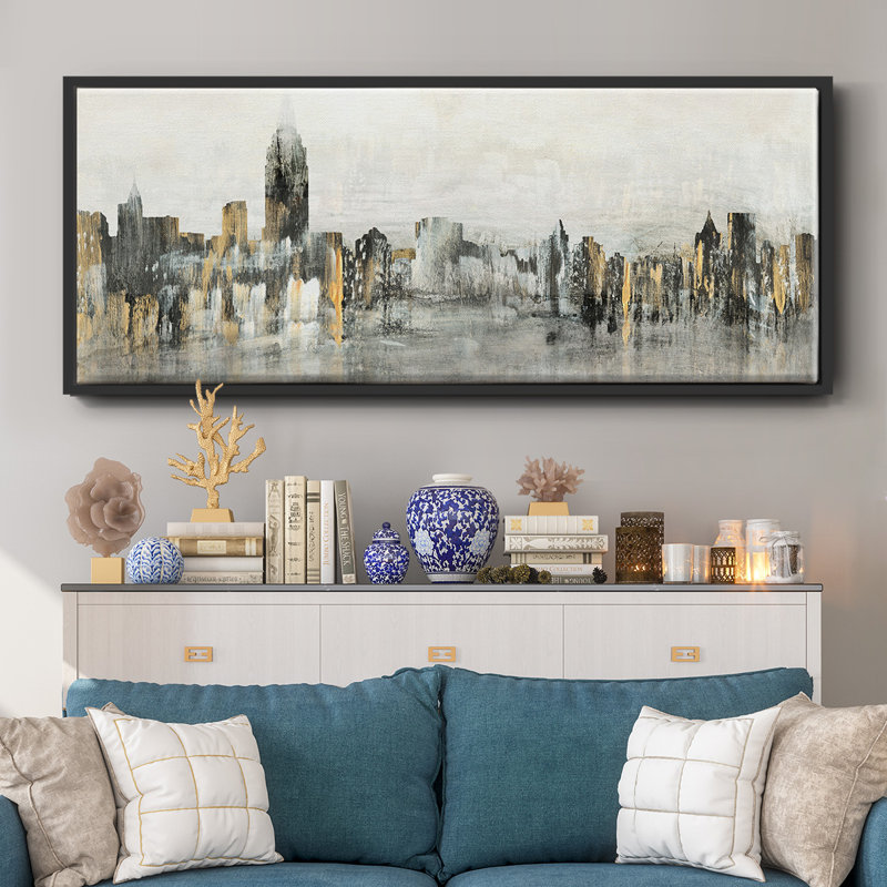 Bright City Lights - Toile encadrée, H 8 po x l 20 po