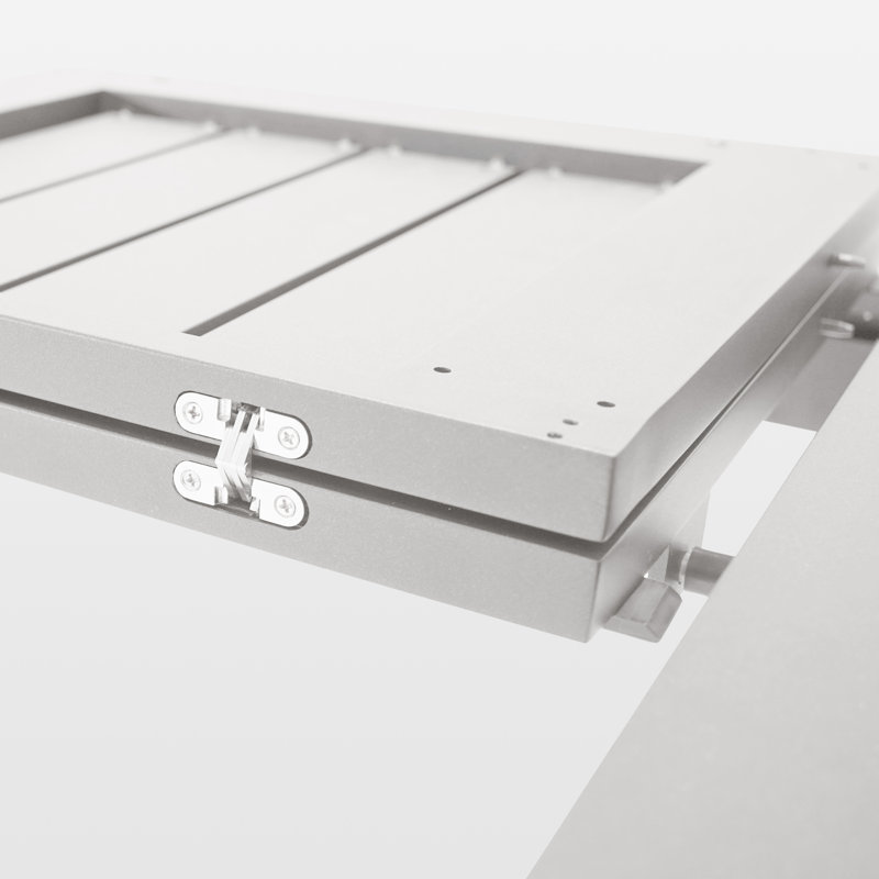 Table de salle à manger extensible en aluminium L 116 po x l 35,4 po Abbagayle, Gris chaleureux