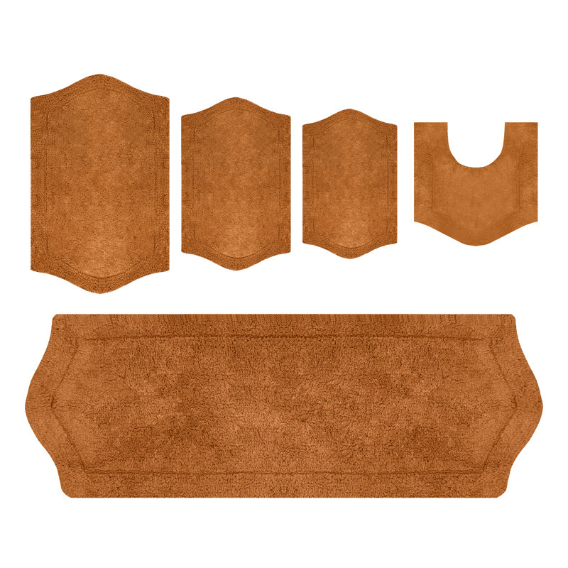 Tapis pour salle de bain Morissette, Terracotta