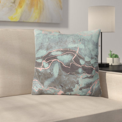 Emanuela Carratoni and Blush Marble Throw Pillow