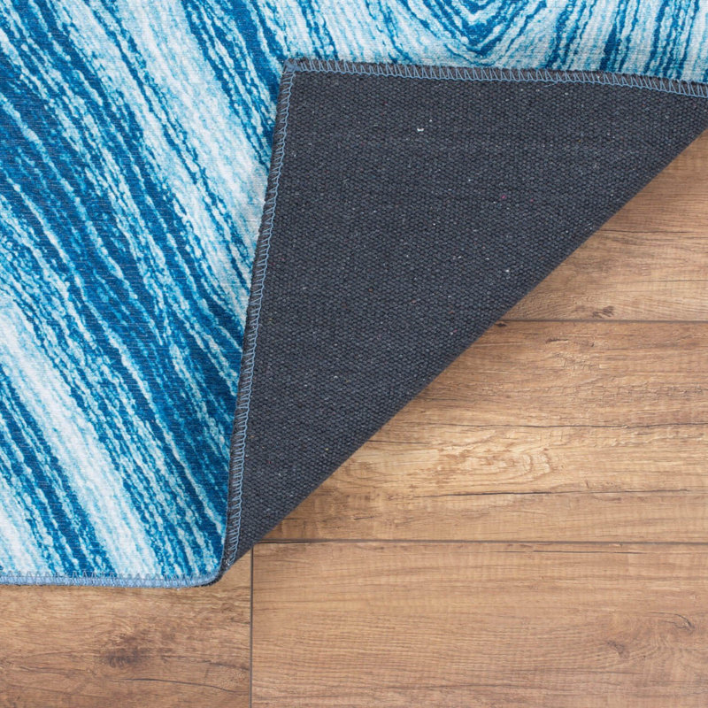 Tapis luxueux lavable à la machine, 4,9 x 7,5 pieds, 100% polyester, 1850 g / m², hauteur des poils: 0,2 pouce | Envers écologique en polyester recyclé | Parfait pour le salon et la chambre à coucher, conception douce et durable