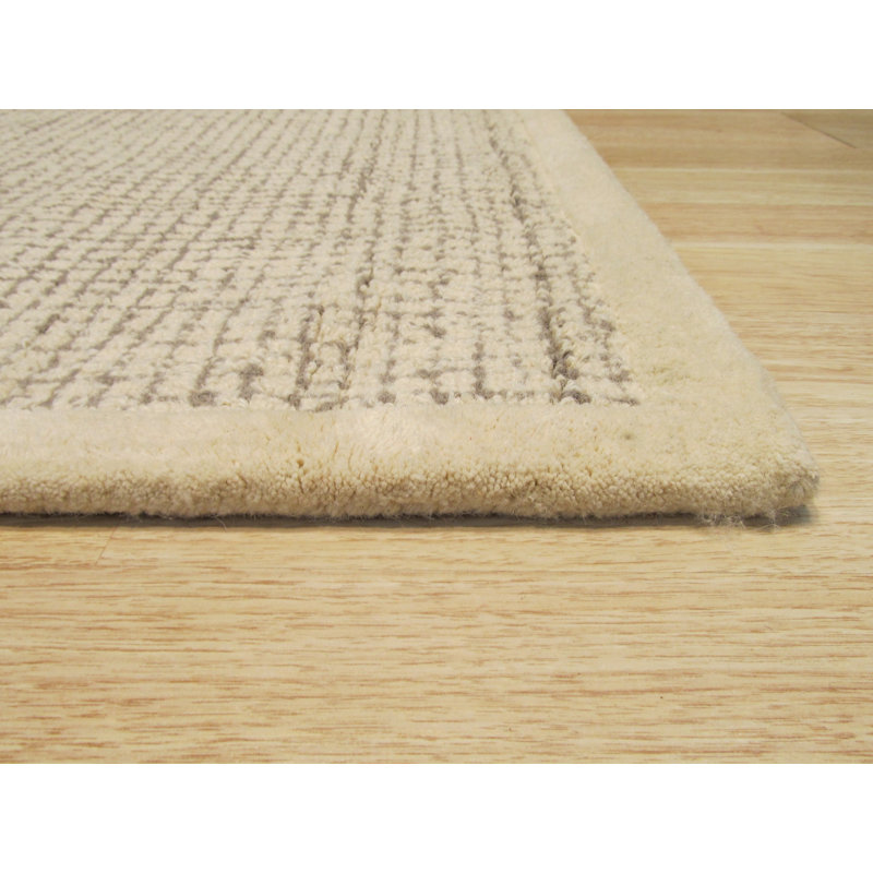 Hand Tufted Wool Geometric Area Rug, 8' x 10'