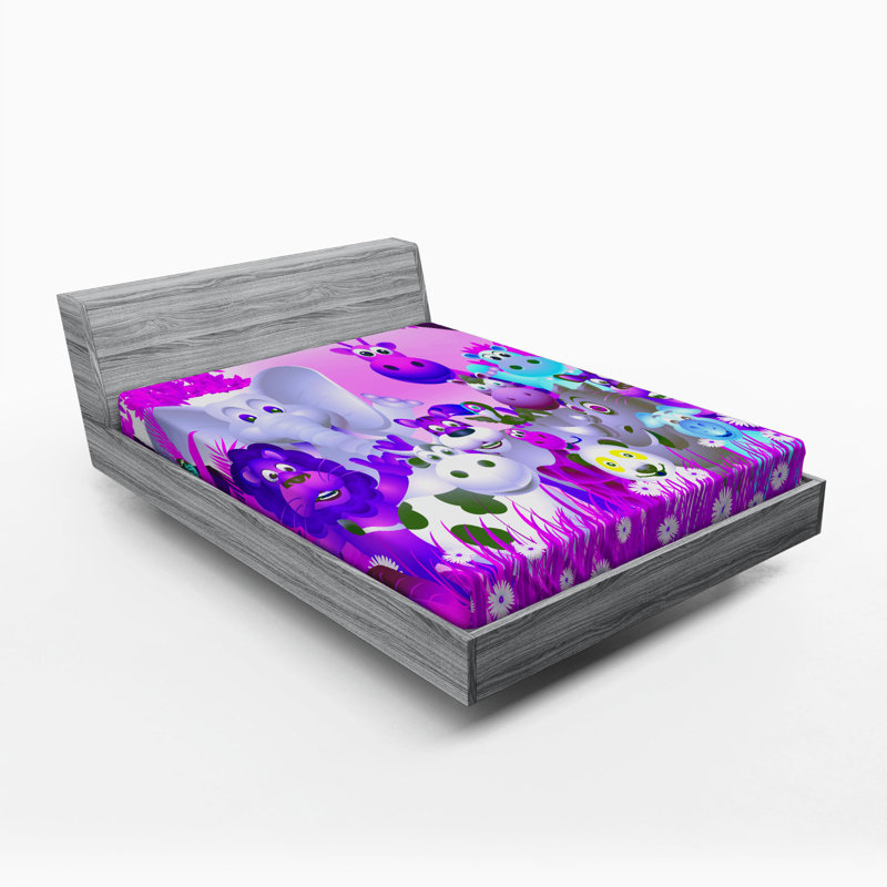 Animal Microfiber Fitted Sheet, Full/Double Fitted Sheet
