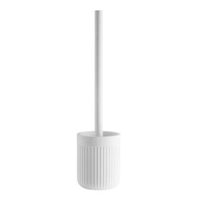 toilet brush r-polyresin white ribbed 