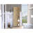 Urano Mirror Linen Cabinet, Four Interior  Shelves, Five External Shelves -Light Oak-1895481564-1895481566