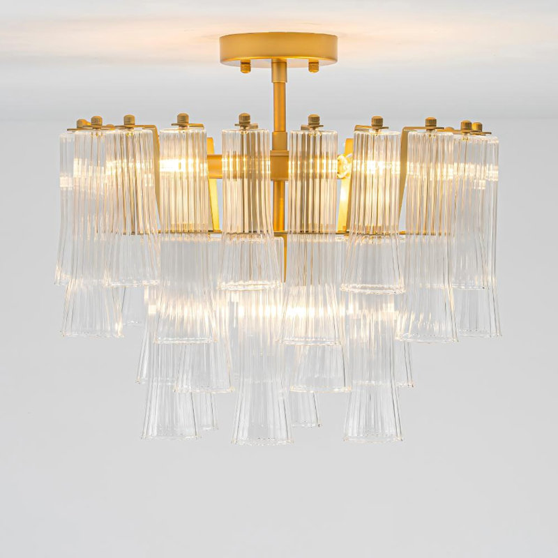 Plafonnier semi-encastré 4 lumières