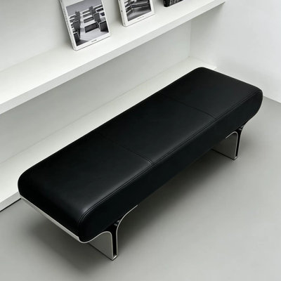Banc rembourré noir