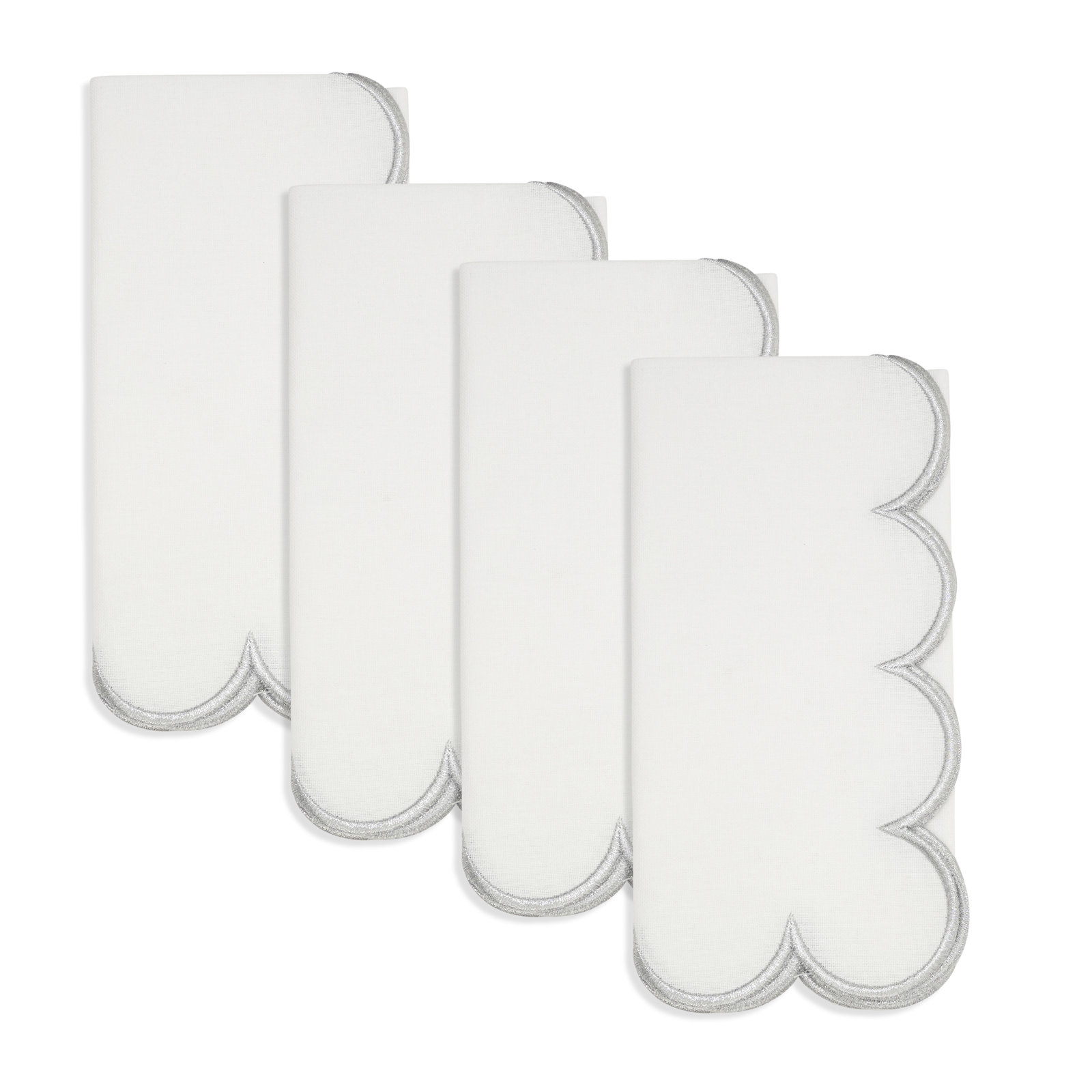 Paddock Rectangle Napkin, Silver