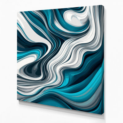 Art numérique sur toile bleue, "Abstraction numérique" 49