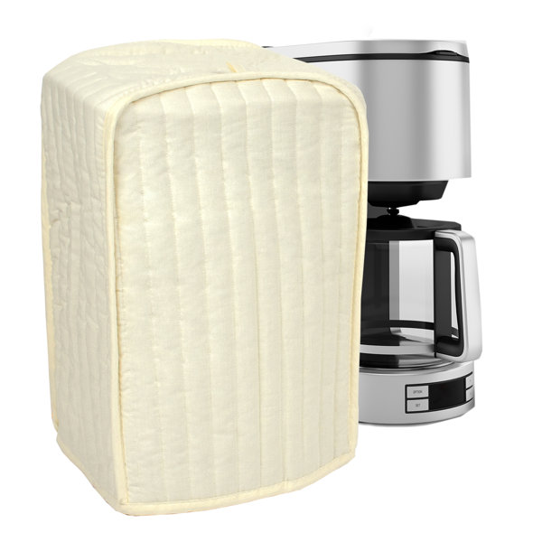 Kitchen Appliance Covers Coffee Making Machine Cover Washable Dust Cover with Pockets Coffee Maker Appliance Cover for Home Cafe Restaurant Beige