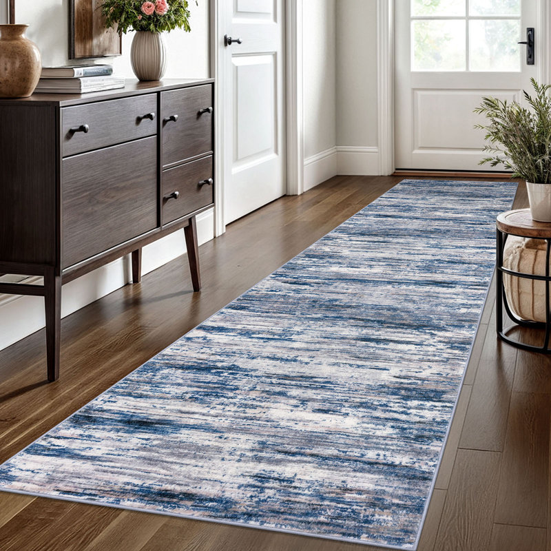 Tapis de couloir modernes et modernes coulissants 2,6 x 10 pour couloirs doux et antidérapants 