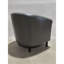 Fauteuil demi-tonneau luxueux en similicuir avec repose-pieds