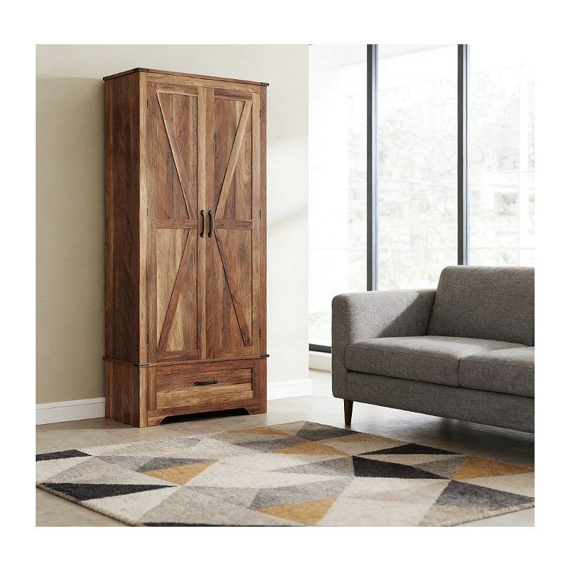 Armoire de cuisine, armoire avec tablettes réglables