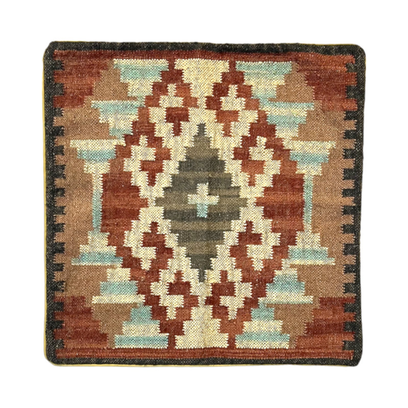Joseph Geometric Brown Square Cushion