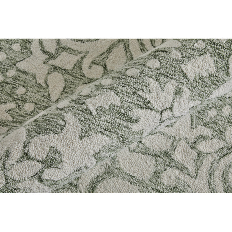Belfort Traditional Floral & Botanical Ivory Area Rug, Rectangle 10' x 14'