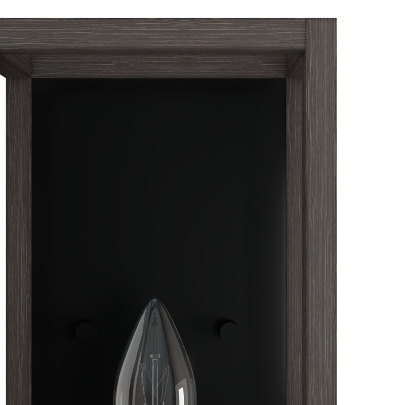 Hunter Squire Manor 1 Light Sconce Wall Light Fixture, Matte Black