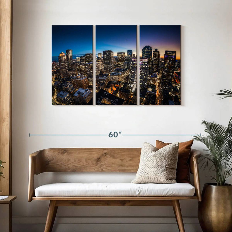 Nicci Blue Hour, horizon de Boston, H 28 po x l 45 po