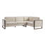 104 In. Square Arm 2-Piece L Shaped Sectional Chenille Sofa