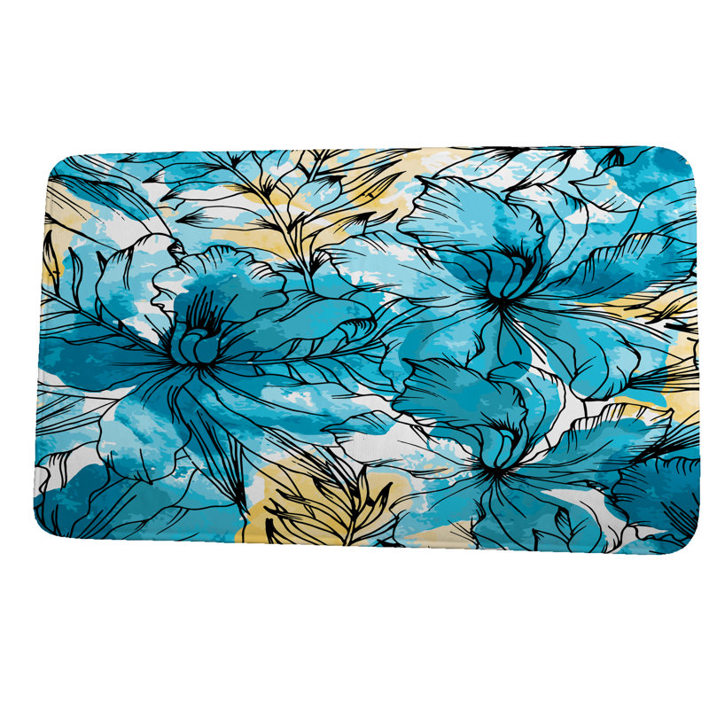 Tapis de bain Hickey, Bleu, l 24 po x L 36 po