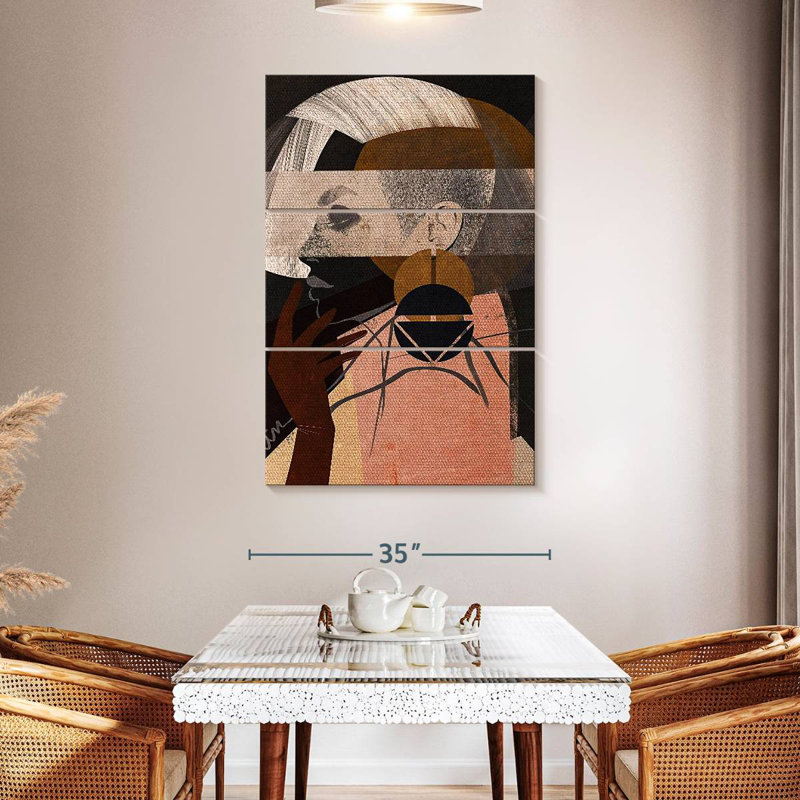 Leisha Face Off I, 57" H x 36" W