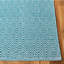 Tapis ivoire / turquoise en coton tissé à plat à la main Dryden-458184502