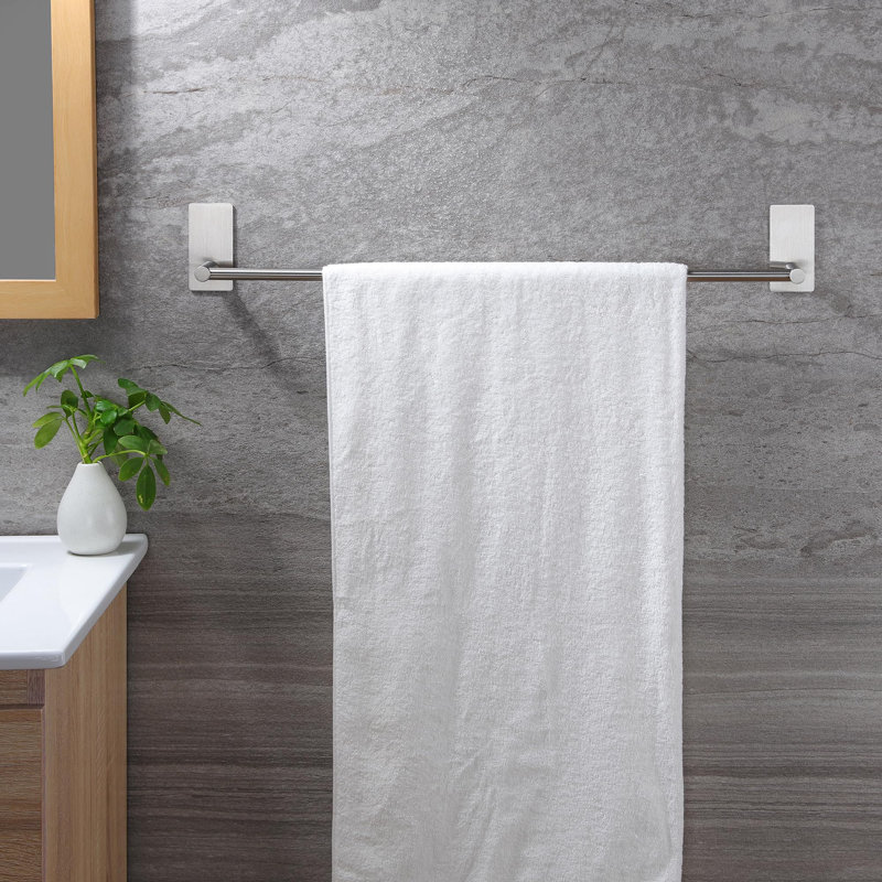 Porte-serviettes auto-adhésif 24 po, porte-serviettes mural sur le mur, accessoire de quincaillerie de salle de bain en acier inoxydable SUS 304