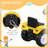 Kids Manual Pedal Ride-On Excavator With Front Loader Digger, Ride-On Tractor For 3 Year Old, Yellow