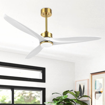 Ventilateur de plafond à 3 pales en bois massif avec télécommande Wivenhoe