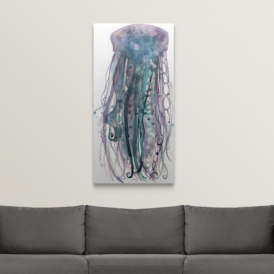 « tentacules iv », reproduction de peinture, H 36 po x l 18 po x P 1,5 po, Toile