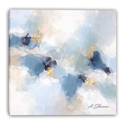 «Blue Petal Study», art mural sur toile tendue