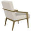 Fauteuil d'appoint rembourré en métal Merriman foncé-1324332774