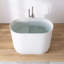 39'' x 23"  Freestanding Tub Solid Surface Soaking Bathtub With Seat-106870434