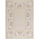 Hand-Knotted High-Quality Beige and Ivory Area Rug