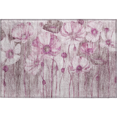 Premium Machine Washable Prisco Plum Rug