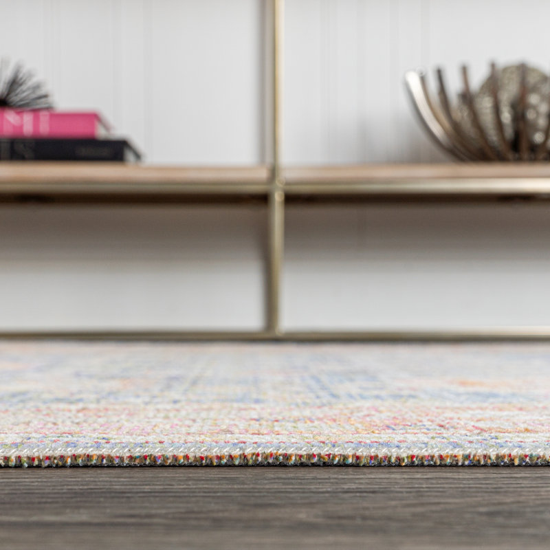 Tapis moderne prune / terre cuite Eglinton, Rectangle 4pi x 6 pi