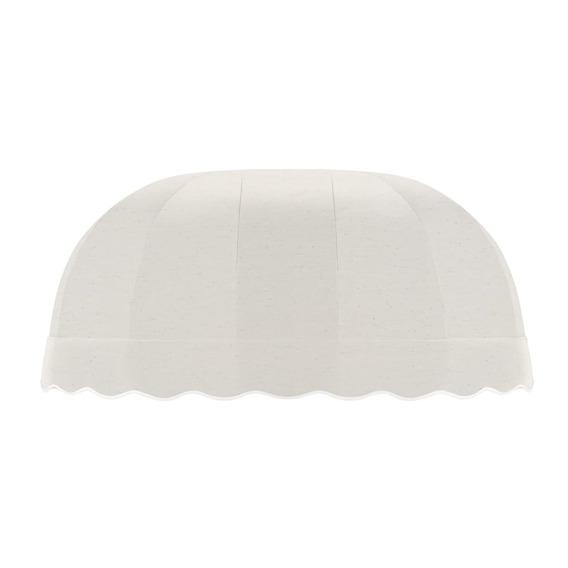 Awntech Chicago Acrylic Fabric Fixed Awning, 33.25" H x 64.5" W x 26.25" D, Oatmeal Tweed