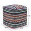 Pouf à rayures carrées 16 po Ali-1052576334