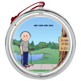Personalized Dog Park - Male Double Sided Spinable Christmas Ornament