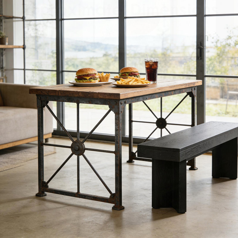Banc de table de cuisine à pieds triangulaires, rangement pour chaussures